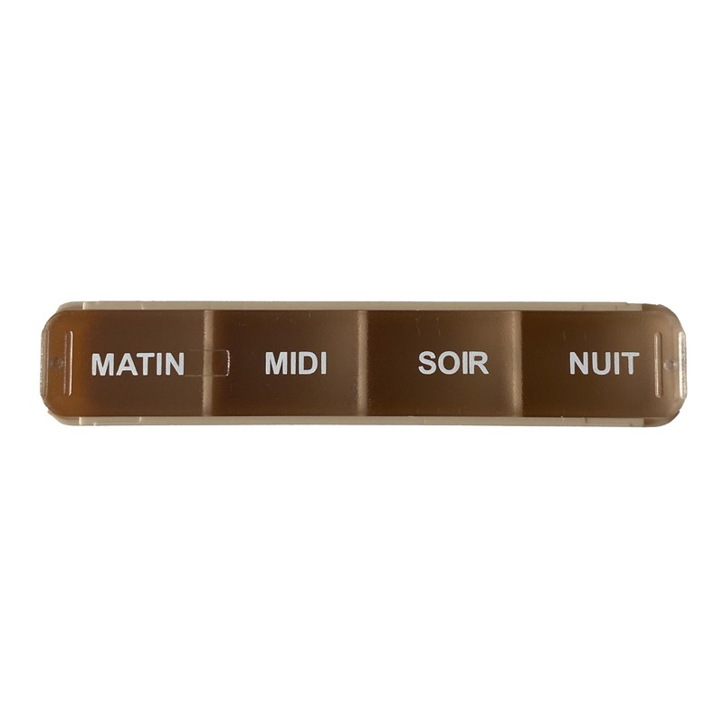 Pill Box for Week and Day Caramel ● Faux Leather