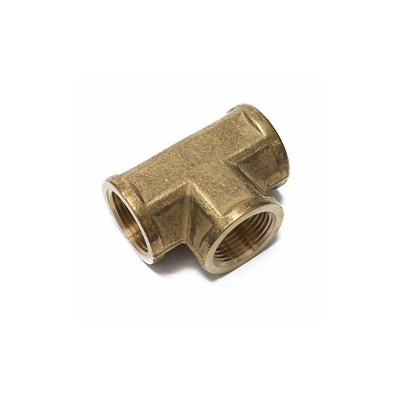 LTWFITTING Brass Pipe Fitting 3/4" Female NPT Thread Tee Fuel