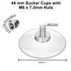 AccEncyc Storage Hook - 12 Pack Suction Cups with Screws,