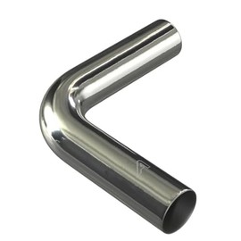 38mm (1.5 Inch) OD Stainless Steel 304 Pipe Fitting Long Radius 90 Degree Elbow Butt-Weld - 150mm (6 Inch) Long Legs