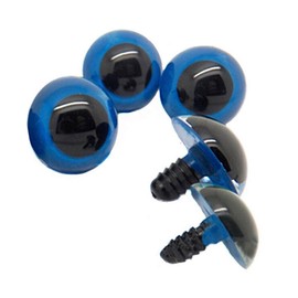 50PCS Blue Plastic Safety Eyes DIY Sewing Crafting Buttons Accessories for Craft Supply Puppet Teddy Bear Doll Animal Stuffed Toys (18mm)