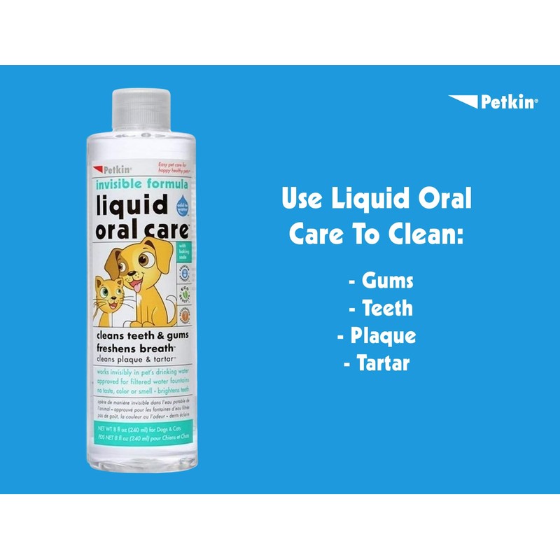 Petkin invisible formula Liquid Oral Care Teeth, Dental Gums Fresh