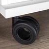 Emuca - Castors kit with Plate-Mounted,Ø65 (2,55 inch),Black Painted,Steel and