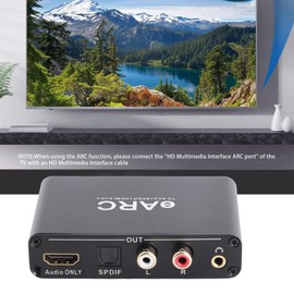 Bewinner HDMI EARC ARC Audio Extractor Adapter with Optical and 3.5mm Output, HiFi Sound Converter for HDTV, Soundbar, Speaker, Amplifier, 24bit 192KHz Support