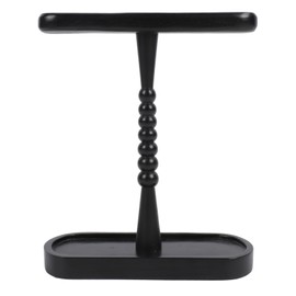 Universal Headphone Stand for Desk Wood Headset Holder Earphone Stand with Storage Base for ATH Black