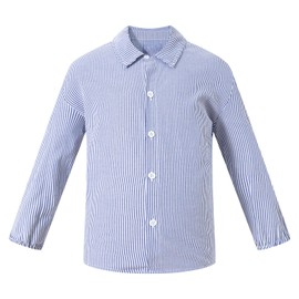 Okbebe Boys Pioneer Costume Kids Colonial Villager Costume (Blue,6-8Y)