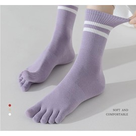 KBAKOSA 6 Pairs Toe Socks Women, Multicolor Toe Separator Socks for Yoga Running Athletic