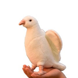 LuLezon Realistic White Dove Plush -24cm Peace Dove Stuffed Animal - Plushy and Squishy Pillow Toy - Cute Pigeon Bird Plushie Toys Gift for Boys and Girls