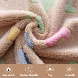 luciphia 1 Pack 3 Dog Blanket Made by Super Soft and Fluffy Premium Fleece Flannel Throw Ideal for Dogs Cats Puppies Pack of 3 Pcs (Bone, Small 23 * 16")
