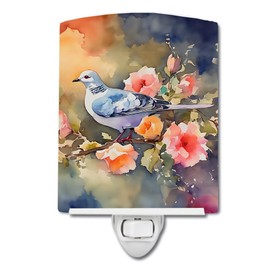 Caroline's Treasures Dove Ceramic Night Light Compact, UL-Certified, Ideal for Bedroom, Bathroom, Nursery, Hallway, Kitchen, 6x4x3, Multicolor