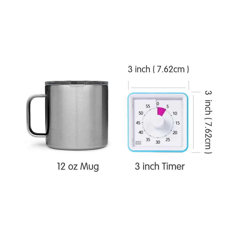 Visual Timer with Protective Case, 60-Minute Countdown Timer for Kids