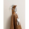 SORWDUERM 2 Pack Orange Leather Coat 2 Hooks Wall for