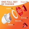 ZenxyHoC DIY Chicken Feeders No Waste, 6 Ports Poultry Feeder