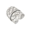 81stgeneration Women .999 Pure Silver Karen Hill Tribe Leaf Textured