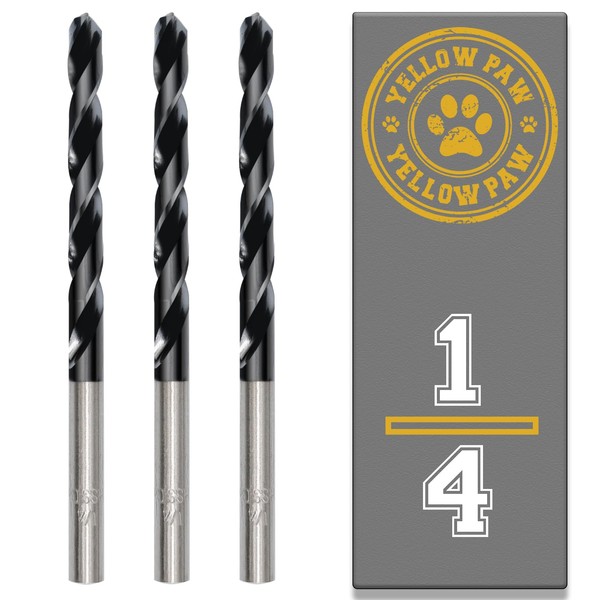 1/4 Inch Drill Bit (3 Pack) Industrial Grade M35 Cobalt
