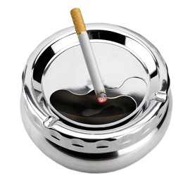 1set Qualsen Ashtray ，Outdoor Ashtray，Ashtray with Lid,Ash Trays Indoors，Smokeless Ashtray，Rotatable Ashtray ，Portable Ashtray，Stainless Steel Ashtray，Modern Tabletop Ashtray for Indoor or Outdoor