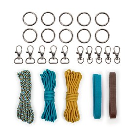 kullaloo Hobby Horse Headcollar Self Material Set Petrol / Brown (without instructions)