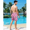 Buauty Mens Swim Trunks with Compression Liner 5 Inch Inseam