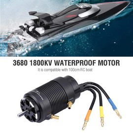 RC Motor, Waterproof 3680 1800KV Metal Motor with RM7258 Water Cooling Stand Combo for 100 cm RC Boat