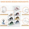 KOKOIN Magnetic Acrylic Clear Shoe Boxes – 360° Clear Plastic