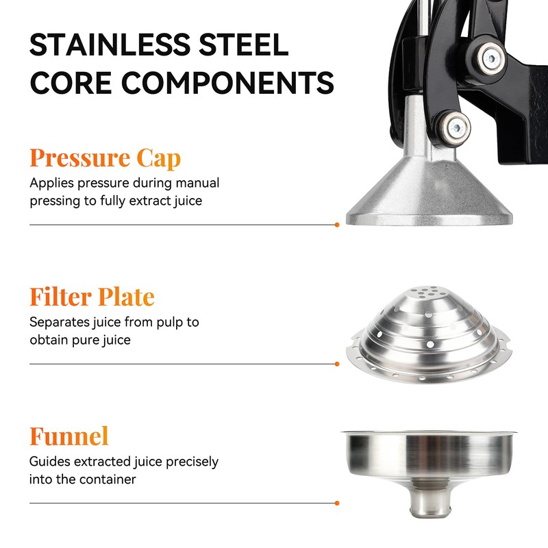 NCUE Cast Iron Juicer, Manual Juicer Hand Press for Citrus