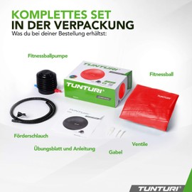 Tunturi Yoga Gym Ball - Red, 65 cm