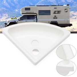 Wall Mount Corner Bathroom Sink, Boat Caravan RV Camper Corner Sink, Single Bowl Sink for RV Kitchen Bathroom