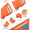 4 Pcs Plastic Side Release Buckles Orange 1.5 inch Buckles