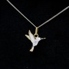 Collar con Dije de Colibrí en Plata Solida 925 y