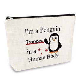 Penguin Gifts Penguin Makeup Bag for Girls Women Penguin Lover Gifts Cosmetic Bag Animal Lover Gifts for Her Christmas Birthday Gifts for Penguin Lover Couple Friends Sister Travel Toiletry Bag