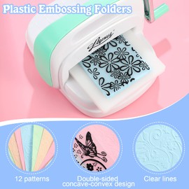 12 Pieces Embossing Folders DIY Craft Template Stencil Butterfly Star Embossing Templates Paper Card Decorating Mold Scrapbook Album Making Tool for Card Scrapbook DIY Craft, 11.7 x 3.9 Inch