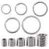 Swpeet 60 Pcs Assorted Multi-Purpose Metal Keychain Rings Split Keyrings