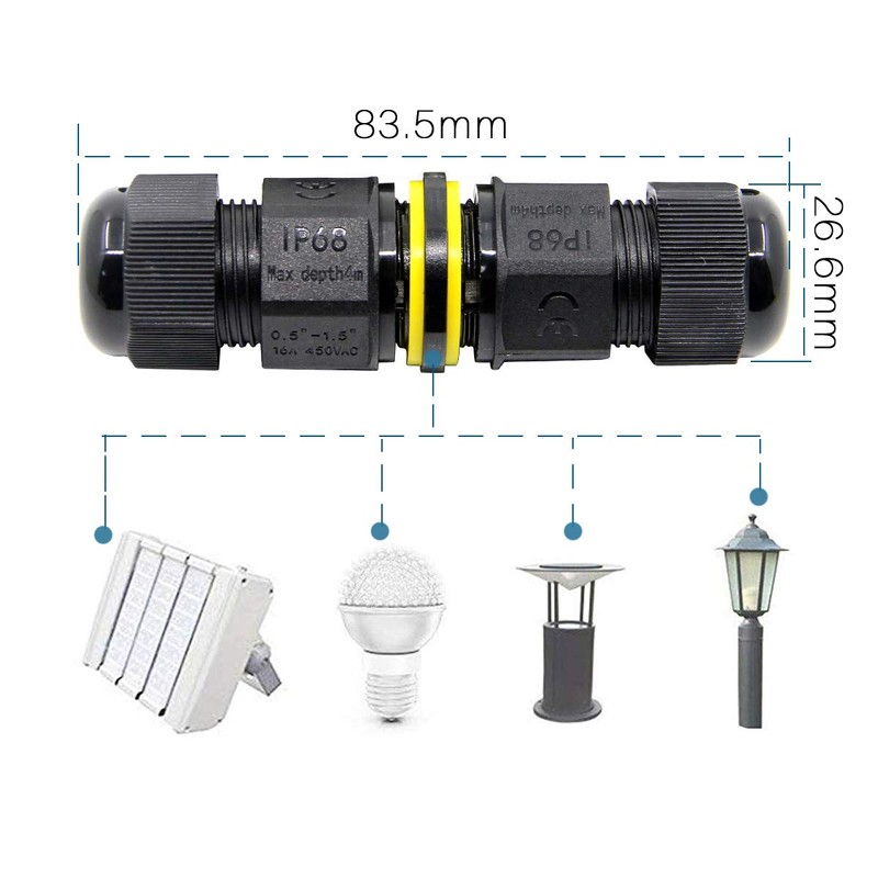 Underground Junction Box For 2 or 3 or 4-Pin Cables