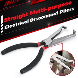 Generic Electrical Disconnect Pliers, Automotive Hose Disconnect Tools for Push Tab Style Plugs (1*Black straight)