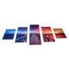 5PCS Frameless Canvas Painting Lakeside Sunset Pattern Wall Art Picture
