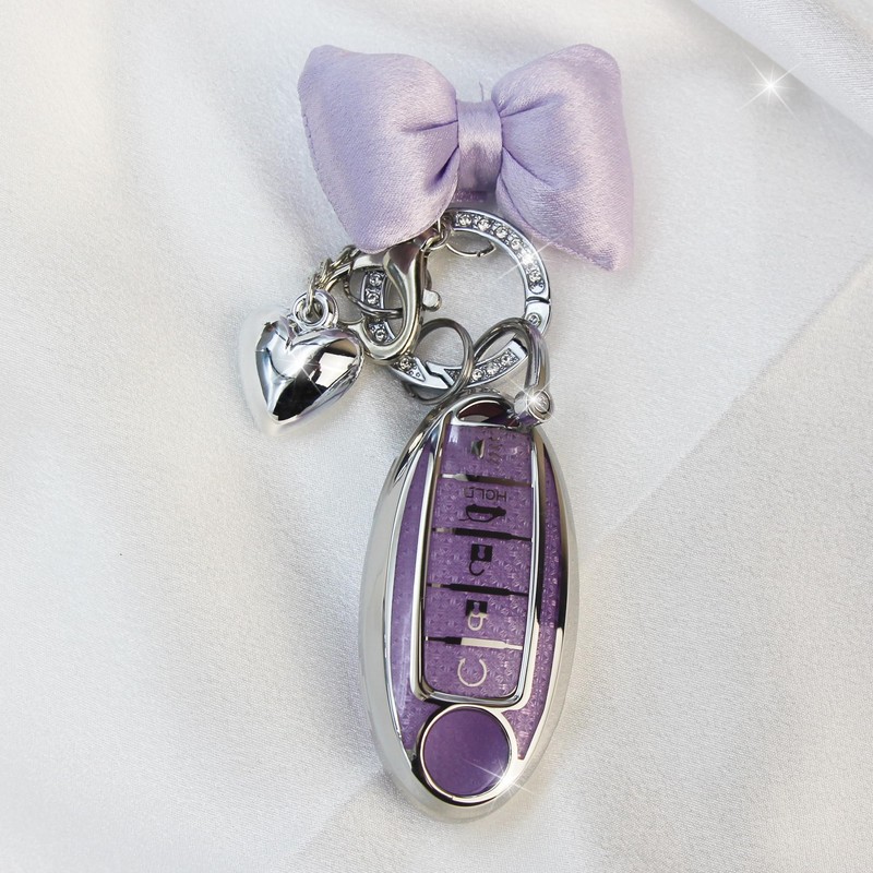 YILINXI Compatible with Nissan 5 Buttons Key Fob Cover with