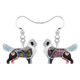 YINYA Enamel Zinc Alloy Colorful Golden Retriever Dog Earrings Dangle Puppy Jewelry for Pets Lovers Women Girls Charms Gifts (Black)