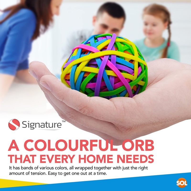 SOL 3pk Large Elastic Bands Balls, Made from 500+ Rubber