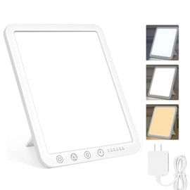 Sotipevs High Brightness Light, UV-Free, 15,000 Lux Adjustable, Bright Light, Bedside Lamp, LED Daylight Lamp, Adjustable Color Temperature, Brightness, Suitable for Office/Time Lag/Reading/Yoga/Creation