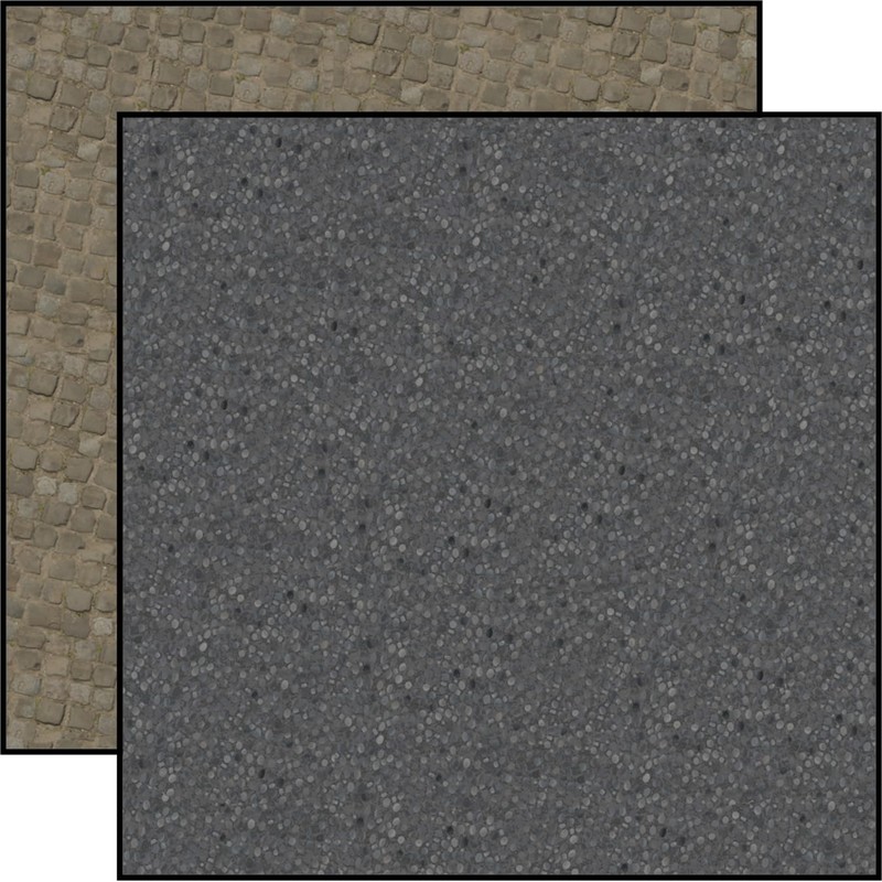 Cobblestone Natural Cobbles Scenery Modelling Card for Model Railways, Dioramas