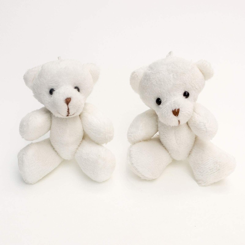 NEW 1 X WHITE Teddy Bears 12cm - Cute Cuddly