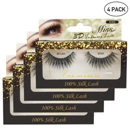 "4 Pairs" Miss Lash 100% Handmade Tapered 3D Volume lash M365