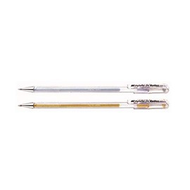 Pentel de México K105BP2-Z Bolígrafo Hybrid, Oro y Plata, Blíster 2 piezas, pack of/paquete de 2