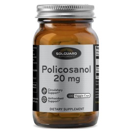 Solguard Supplements Policosanol 20mg Veggie Cap, 1 ea, 100 tablets / Solguard Supplements 폴리코사놀 20mg 베지캡, 1개, 100정