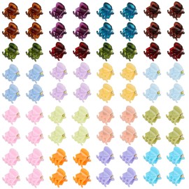 Sublaga 72pcs Mini Hair Claw Clips, Hair Clips for Women and Girls, Small Hair Clips Pins little hair clips mini claw hair clips (72pcs muilt colorful)