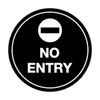 Signs ByLITA Circle No Entry Sign with Adhesive Tape, Mounts