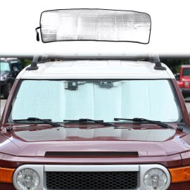 cartiangous Custom Fit Toyota FJ Cruiser 07-21 Front Windshield Sun Shade Interior UV Visor