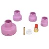 7Pcs TIG Gas Lens Kit Ceramic Cup Electrode Holder Connector