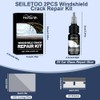 SEILETOO 2PCS Cracks Gone Glass Repair Kit, 2024 Upgrade Windscreen
