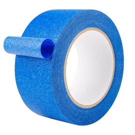 Blue Painters Tape, 2” x 55 Yards Adhesive Masking Tape for Wall Painting, Building, Decoration, DIY Crafts